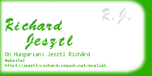 richard jesztl business card